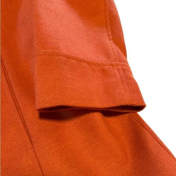 Rosa Thea Womens Hooded Button Front Zip Up Jacket Size Medium Orange - Picture 10 of 13